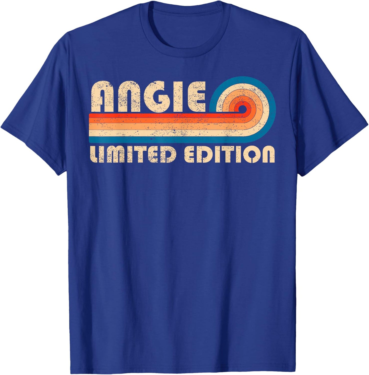 ANGIE Retro 70s 80s Sunset Stripe T-Shirt - T-Shirt | Royal