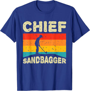 Chief Sandbagger Gag Golf T-Shirt - T-Shirt | Royal