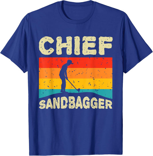 Chief Sandbagger Gag Golf T-Shirt - T-Shirt | Royal