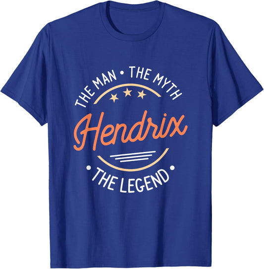Hendrix The Man The Myth The Legend T-Shirt - T-Shirt | Royal