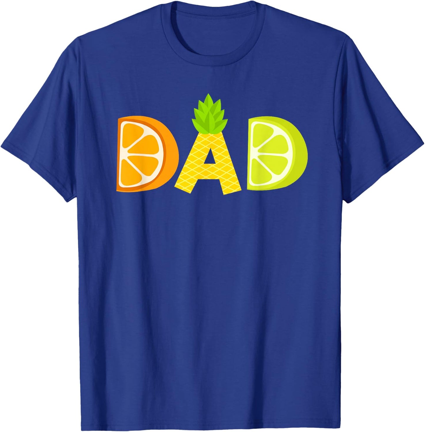 Funny Dad Fruitarian Lover Summer Father Fruit Slice T-Shirt - T-Shirt | Royal