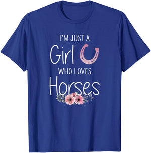 Horse Shirt For Girls Teens Women Horse Lovers T-Shirt - T-Shirt | Royal