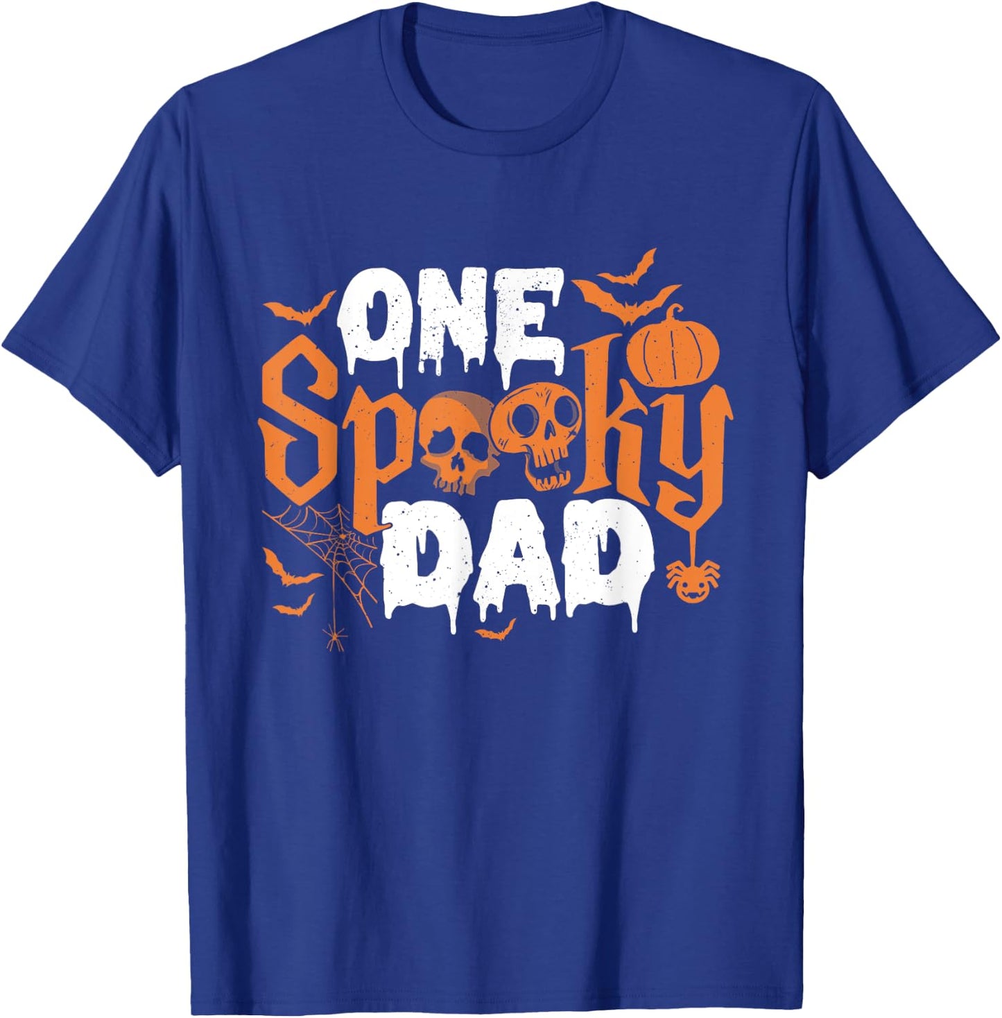 One Spooky Dad Boo Halloween Cute Family Matching Group T-Shirt - T-Shirt | Royal