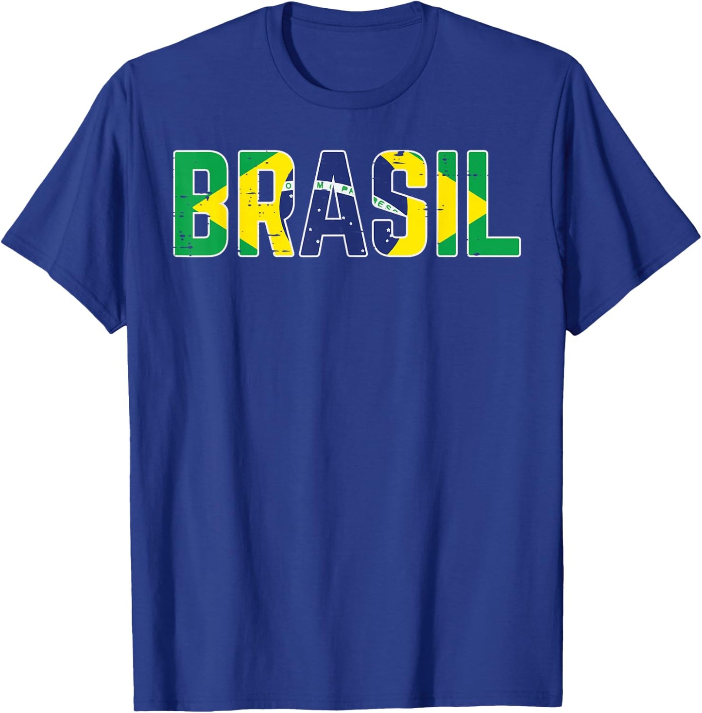 Brasil Flag Brazilian Soccer Fan Men Women Boys Girls Kids T-Shirt - T-Shirt | Royal