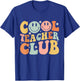 Groovy Retro Cool Teacher Club Shirt Funny Smile Happy Face T-Shirt - T-Shirt | Royal