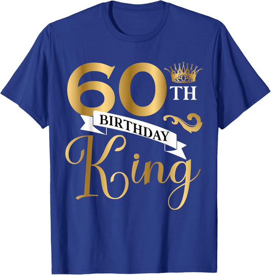 60 Year Old Birthday King Husband 60th B-Day Family Matching T-Shirt - T-Shirt | Royal