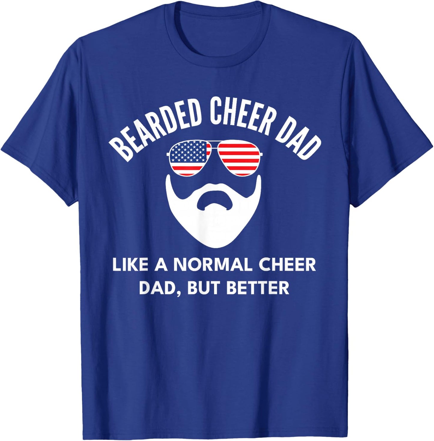 Cheer Dad Bearded Definition Cheerleading Funny T-Shirt - T-Shirt | Royal