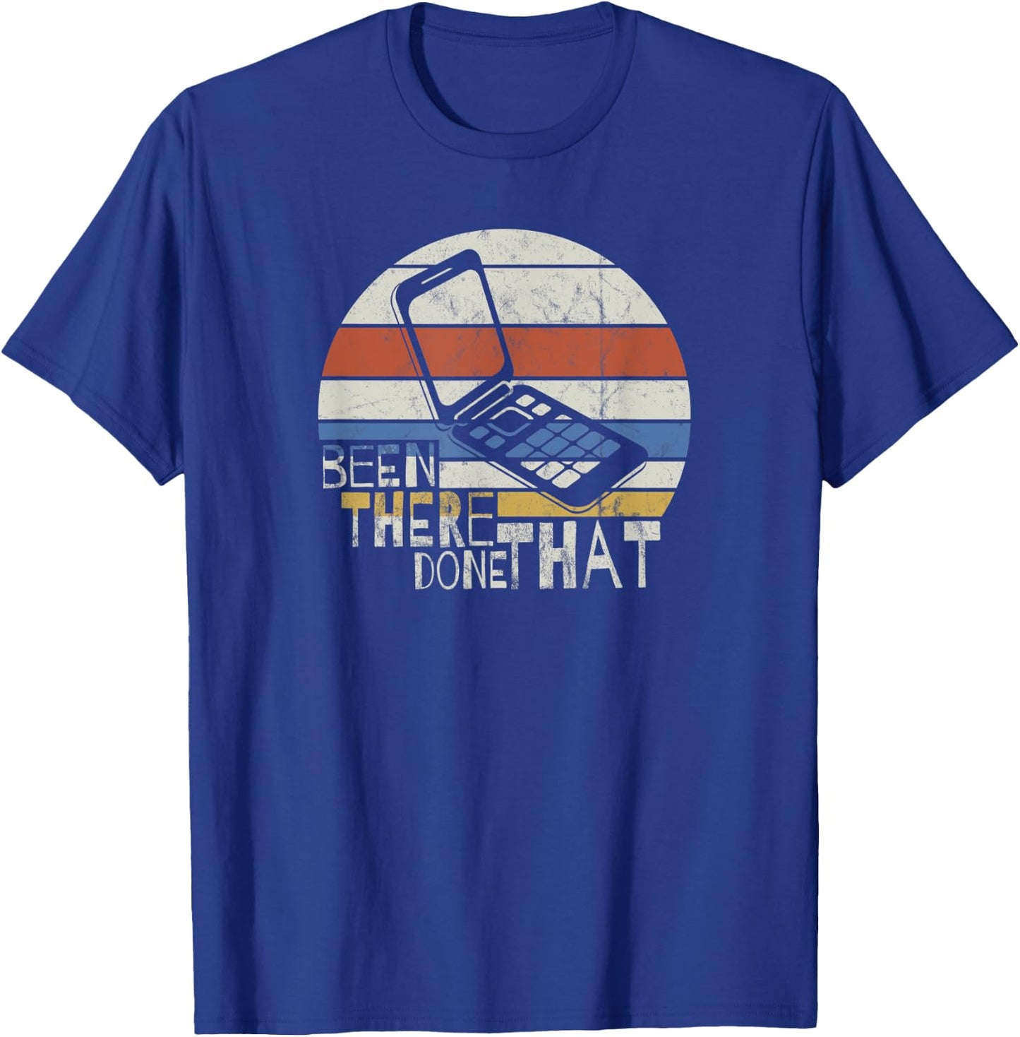 Retro 90s Oldschool Vintage Foldable Flip-Phone Aesthetics T-Shirt - T-Shirt | Royal