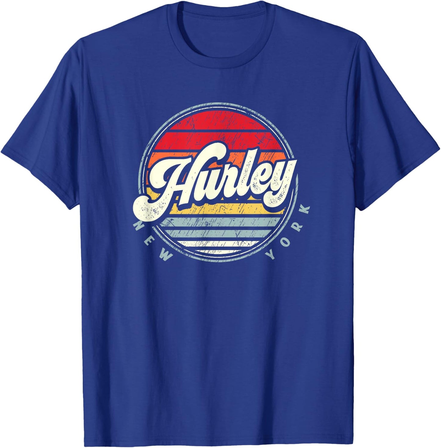 Retro Hurley Home State Cool 70s Style Sunset T-Shirt - T-Shirt | Royal