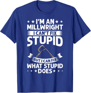 Millwright Training Industrial Mechanic Welding Tools T-Shirt - T-Shirt | Royal