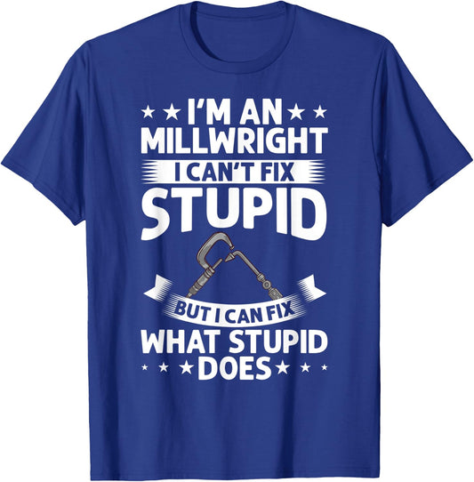 Millwright Training Industrial Mechanic Welding Tools T-Shirt - T-Shirt | Royal