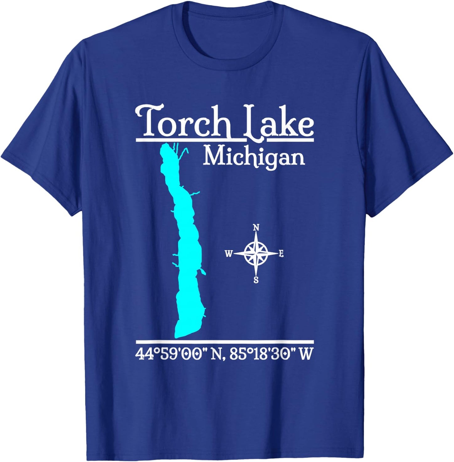 Torch Lake, Michigan T-Shirt - T-Shirt | Royal