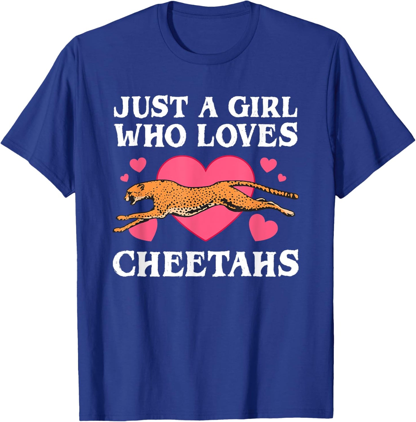 Funny Cheetah Design Girls Kids Youth Zookeepers T-Shirt - T-Shirt | Royal