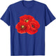 Poppy Flower Flowers Flora Nature Blossom Poppies Floral T-Shirt - T-Shirt | Royal