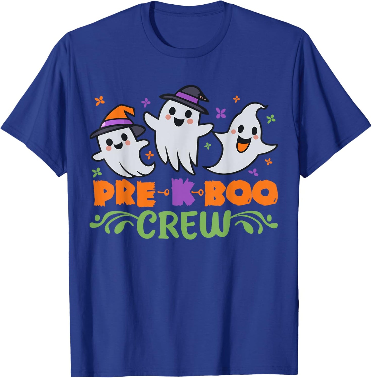 Pre K Boo Crew Pre Kindergarten Treat or Trick Halloween T-Shirt - T-Shirt | Royal