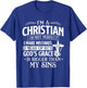I'm A Christian I'm Not Perfect I Make Mistakes - Religious T-Shirt - T-Shirt | Royal
