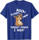 Rock Scissors Papers Throat Punch I Win - Sloth Animal Lover T-Shirt - T-Shirt | Royal