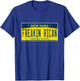 Boricua Freakin Puerto Rican NY New York License Plate T-Shirt - T-Shirt | Royal
