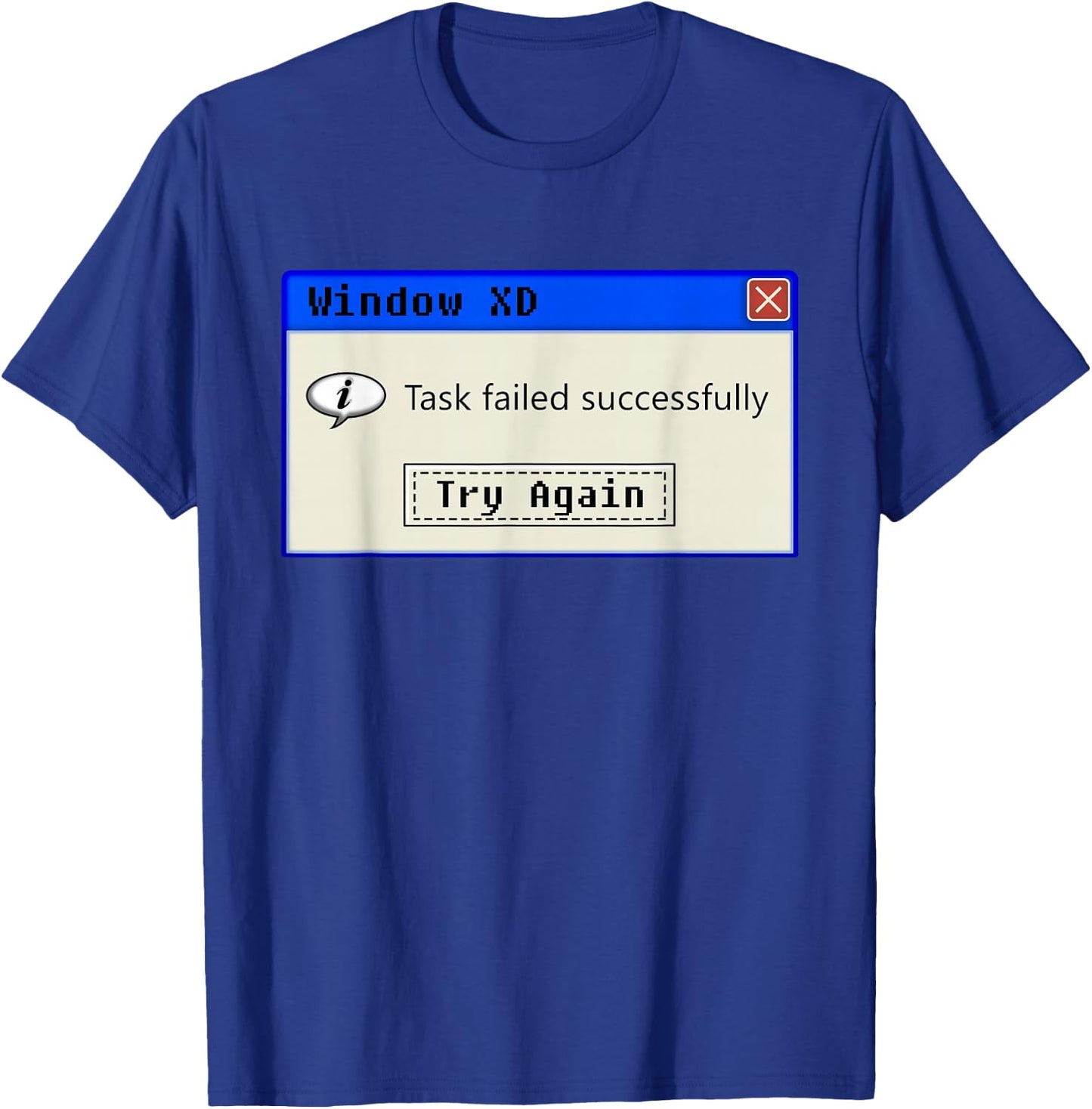 Task Failed Successfully - Nerdy Vintage Programming IT T-Shirt - T-Shirt | Royal