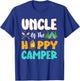 Uncle Of The Happy Camper Family Camping Birthday Trip T-Shirt - T-Shirt | Royal