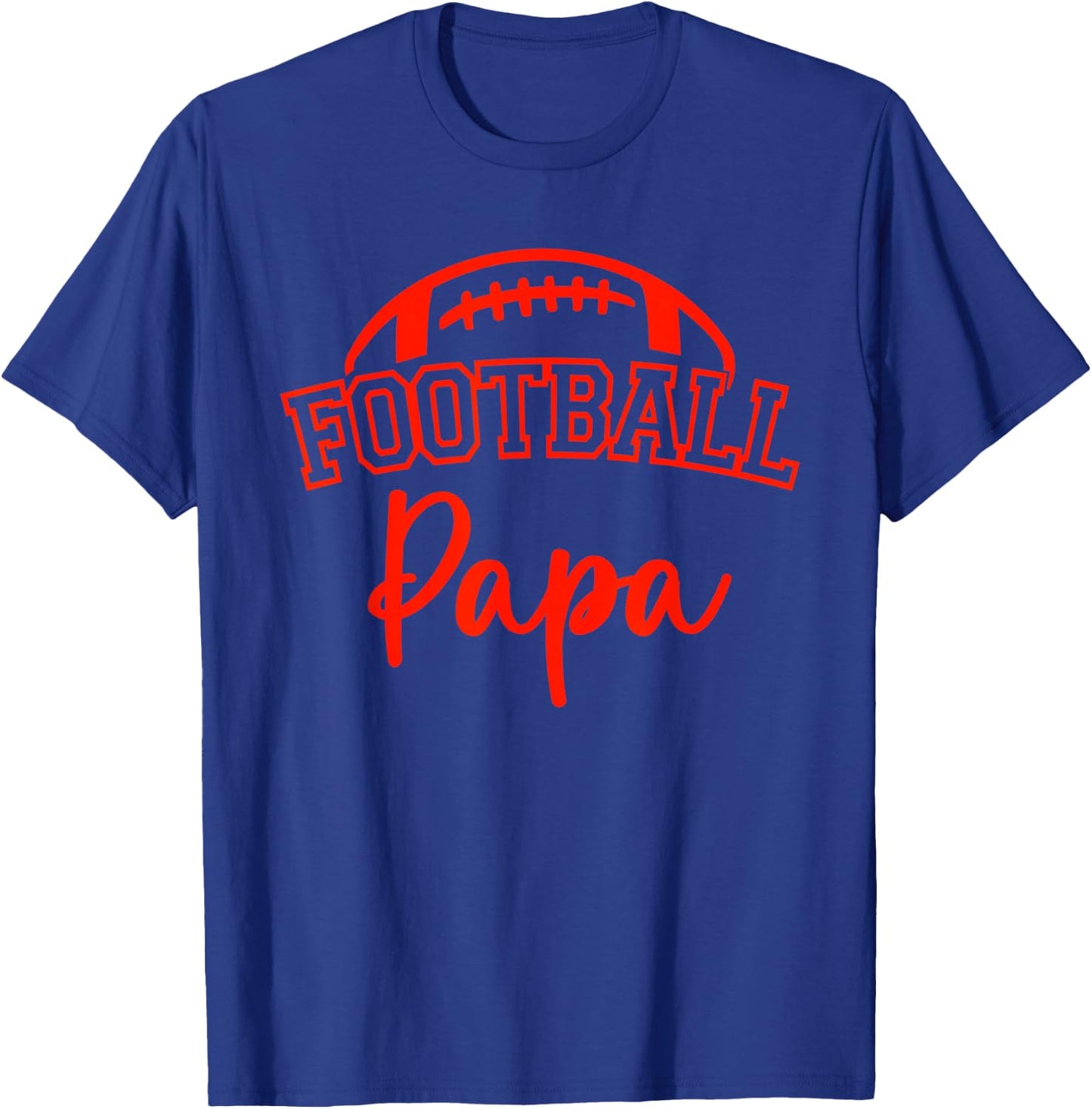 Football Papa Matching Family Football T-Shirt - T-Shirt | Royal