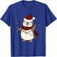 Penguin Santa Lights Christmas Pajamas Cute Penguins Xmas T-Shirt - T-Shirt | Royal