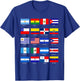 All Latin American Flags Countries Hispanic Heritage Month T-Shirt - T-Shirt | Royal