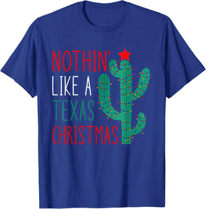 Cute Texas Christmas 2021 Family Matching Adult Black Short Sleeve T-Shirt - T-Shirt | Royal