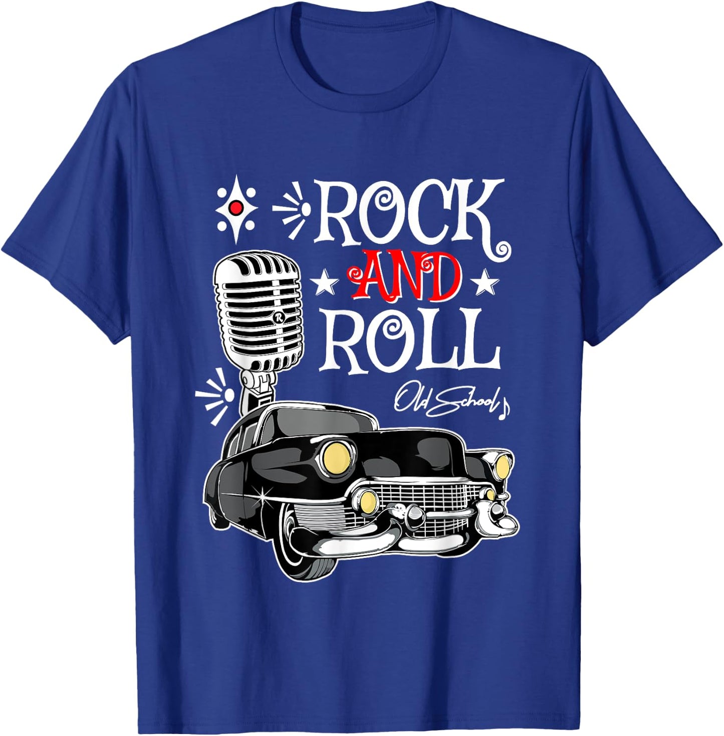1950s Retro Rockabilly 50s Sock Hop Greaser Rock and Roll T-Shirt - T-Shirt | Royal