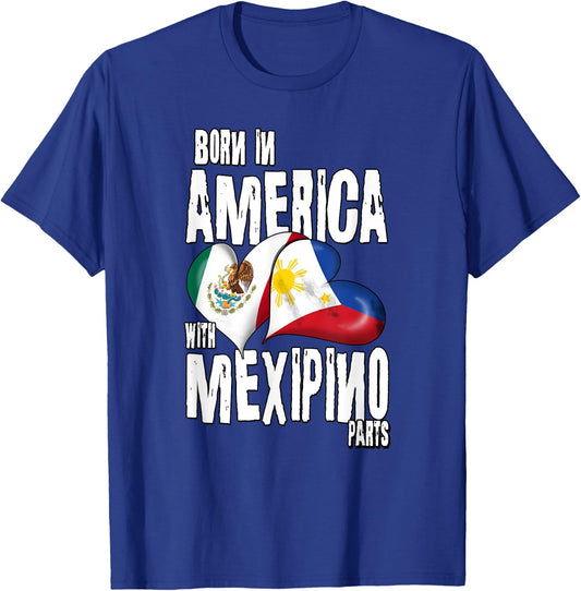 Philippines Mexico Filipino Pride Proud Flag Mexipino Mixed T-Shirt - T-Shirt | Royal