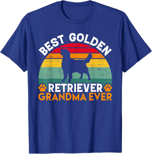 Best Golden Retriever Grandma Ever Golden Retriever Grandma T-Shirt - T-Shirt | Royal