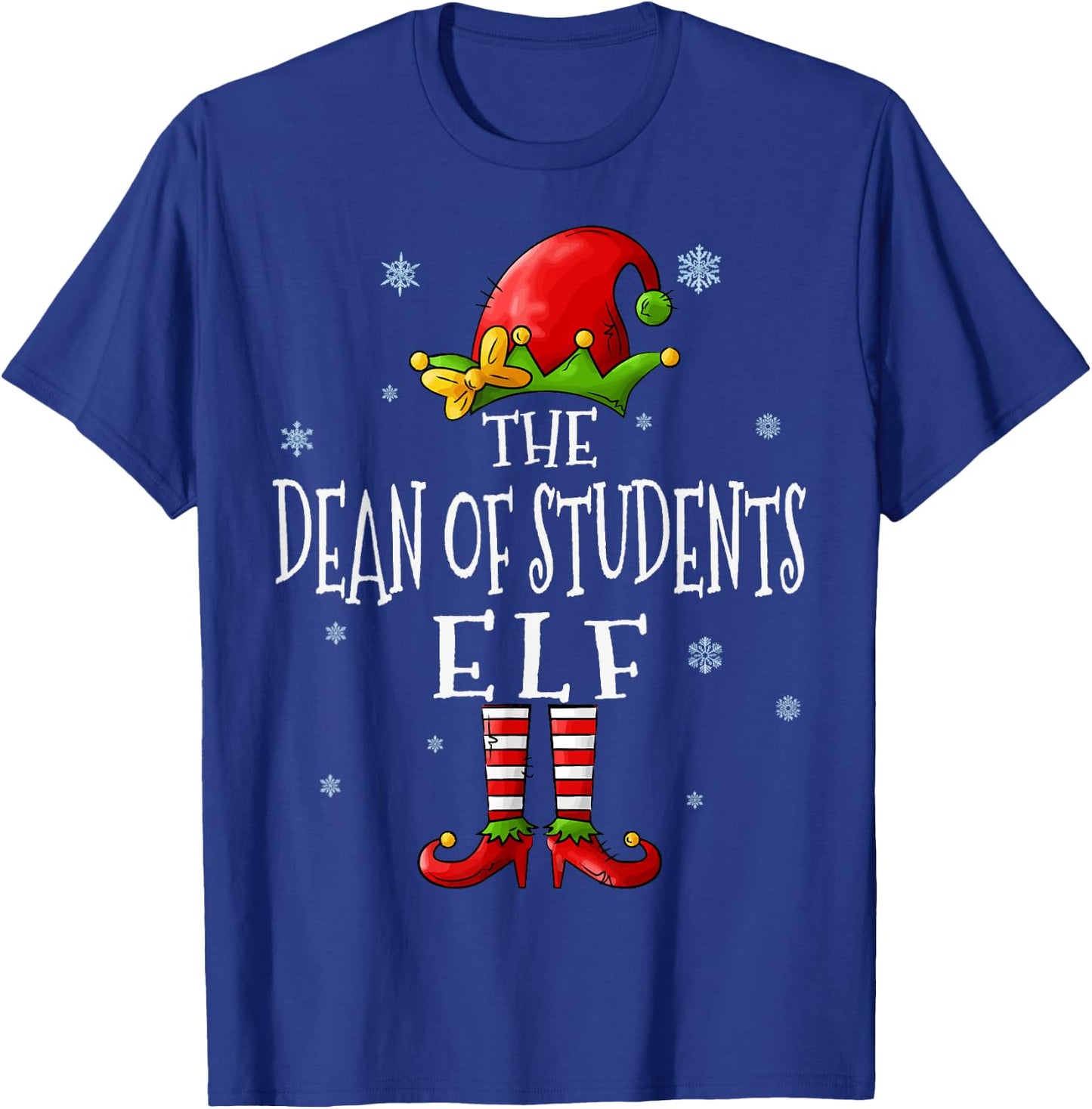 The Dean Of Students Elf Squad Funny Xmas Matching Christmas T-Shirt - T-Shirt | Royal