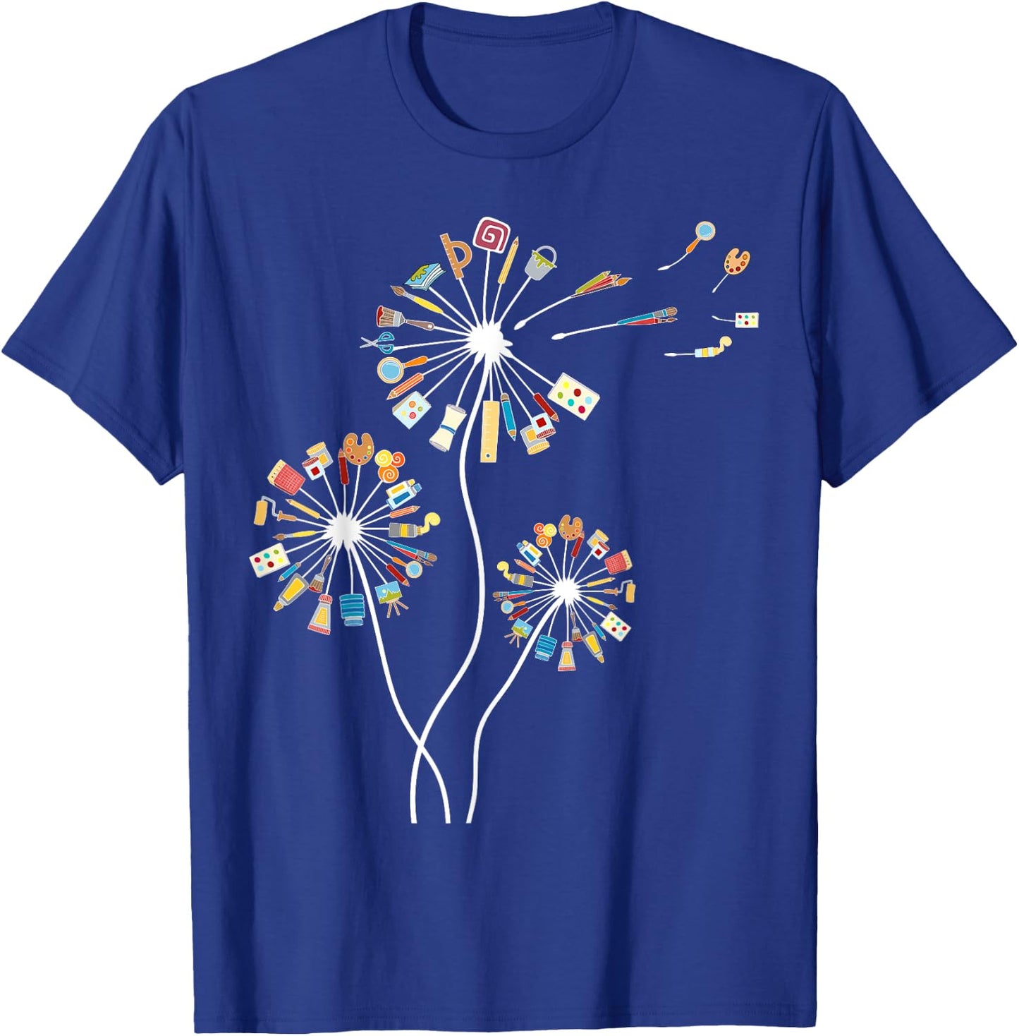 Dandelion Art Shirt for Artist or Art Teacher | Creative Art T-Shirt - T-Shirt | Royal