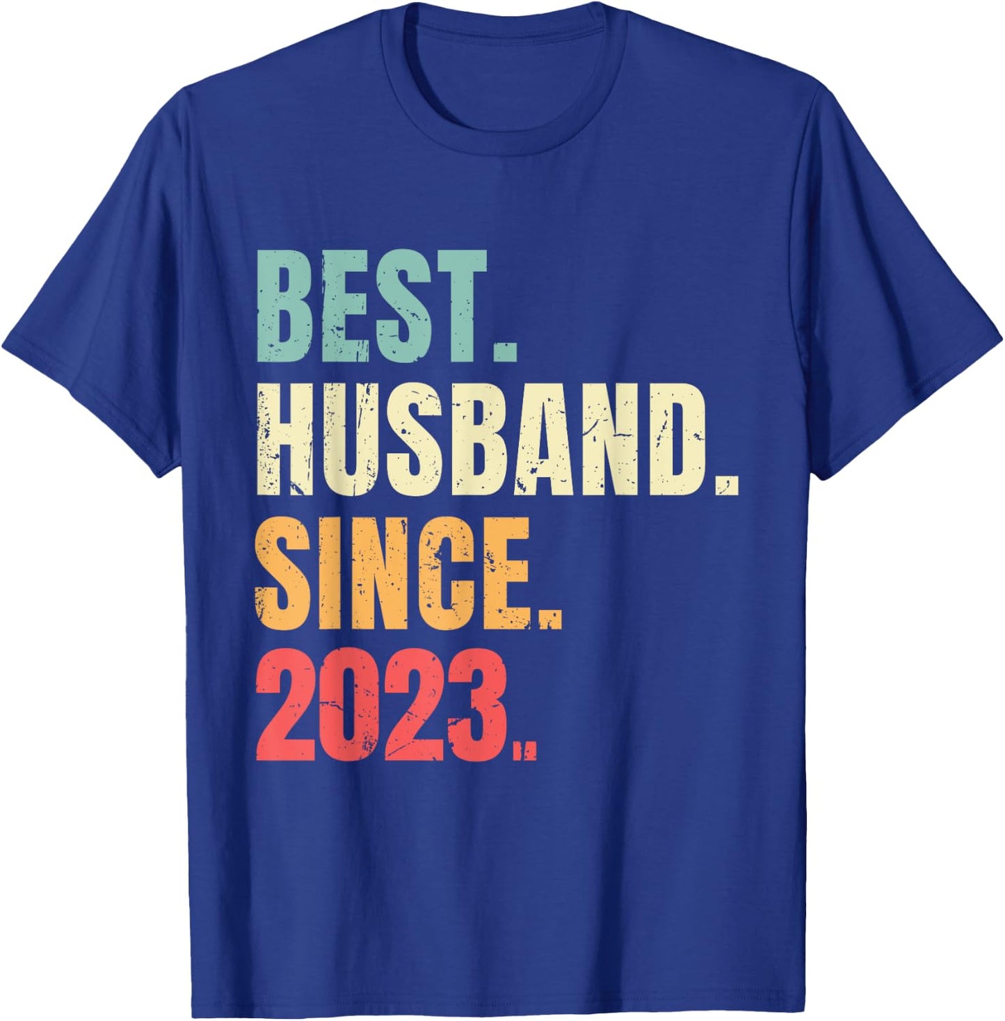Best Husband Since 2023 Retro Funny Wedding Anniversary 2023 T-Shirt - T-Shirt | Royal