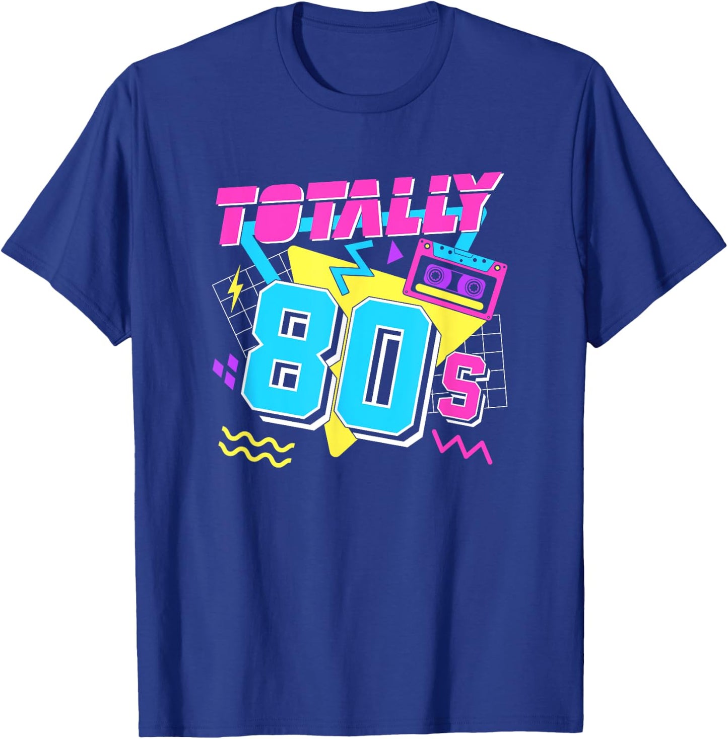 I Love The 80s Eighties Totally 80s - Men's Adults Classic Fit Collarless Short Sleeve Black Small T-Shirt - T-Shirt | Royal