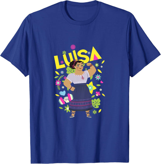 Kids Disney Encanto Luisa Strong Woman Floral Toddler Youth T-Shirt - T-Shirt | Royal