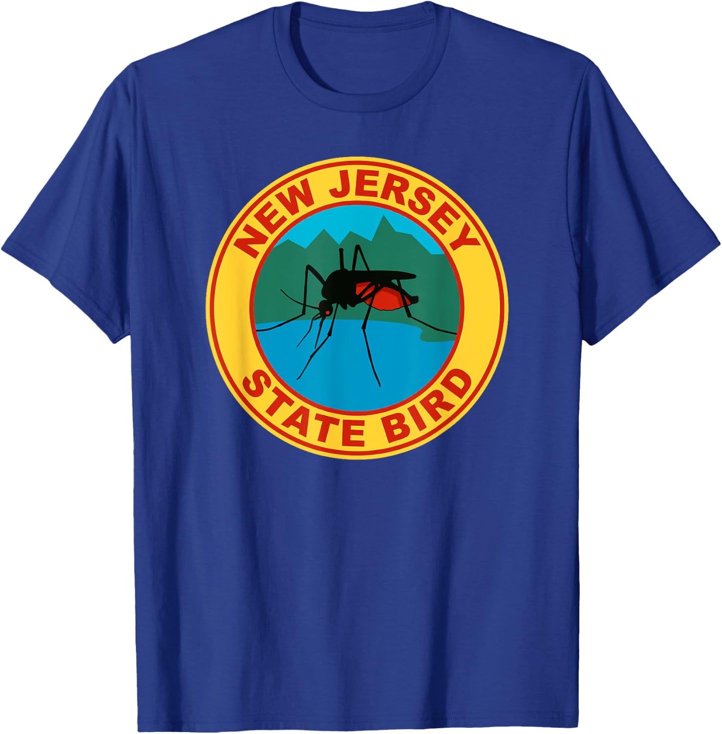 Funny New Jersey Mosquito State Bird T-Shirt - T-Shirt | Royal