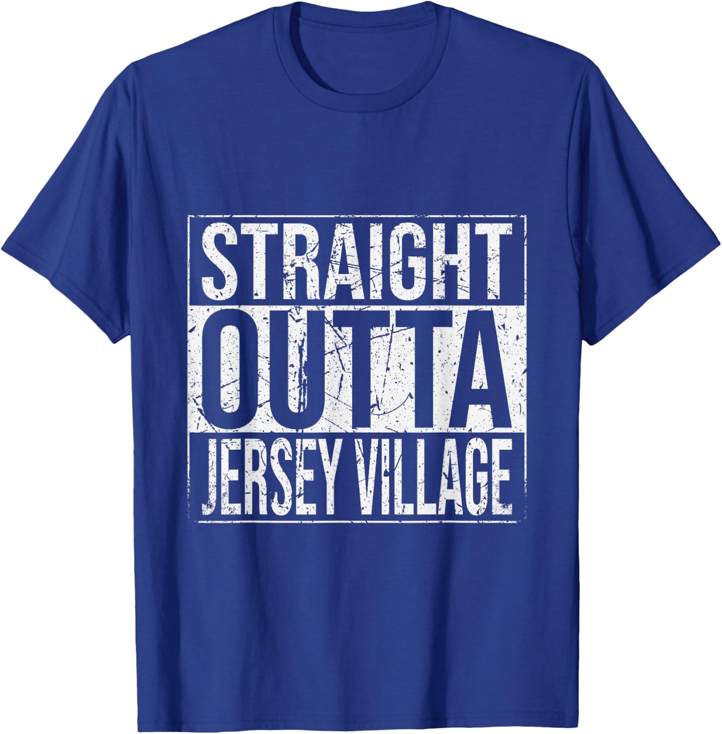 Straight Outta Jersey Village Vintage T-Shirt - T-Shirt | Royal