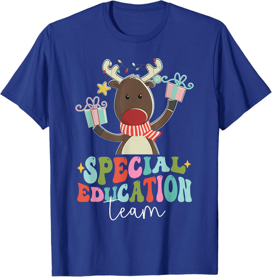 SPED Squad Special Education Teacher Autism Christmas Women T-Shirt - T-Shirt | Royal