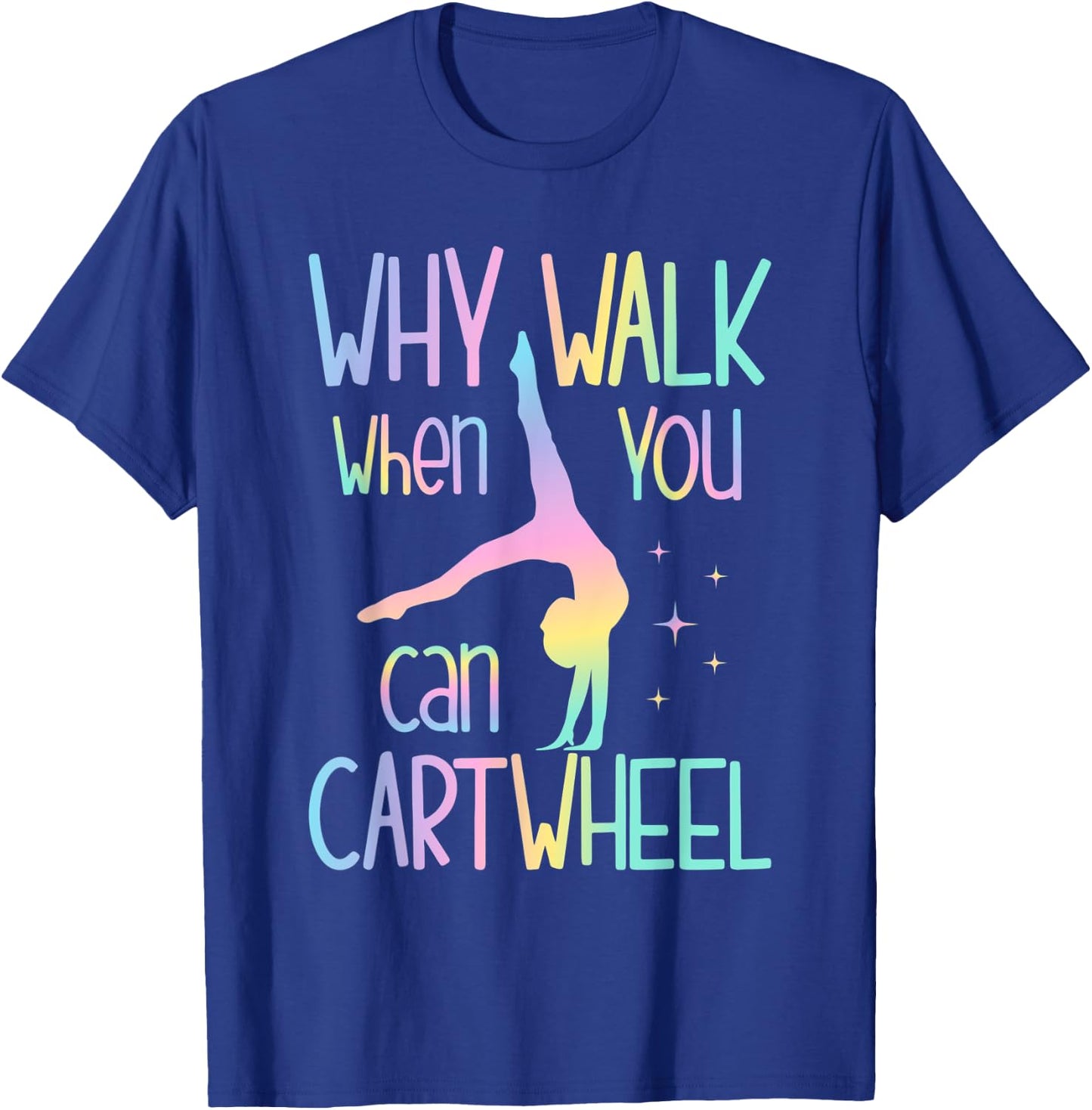 Funny Gymnastic Shirt Girls Women Aunt Gymnast Cartwheel T-Shirt - T-Shirt | Royal
