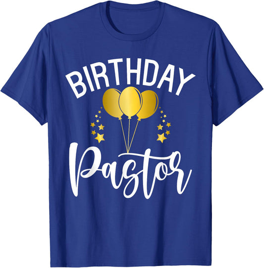 Birthday Pastor Birthday T-Shirt - T-Shirt | Royal