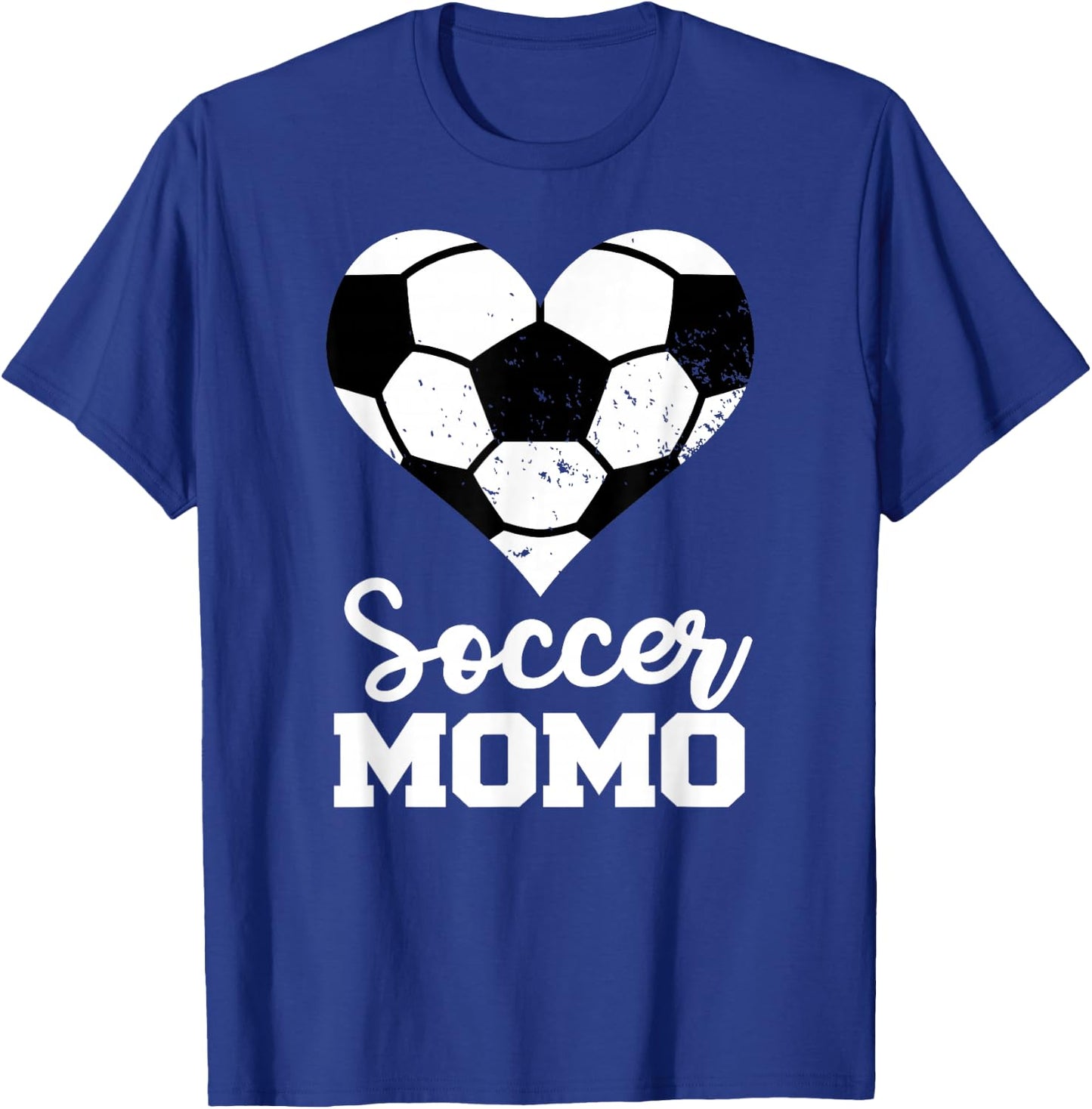 Soccer Momo Funny Soccer Heart Grandma Momo T-Shirt - T-Shirt | Royal