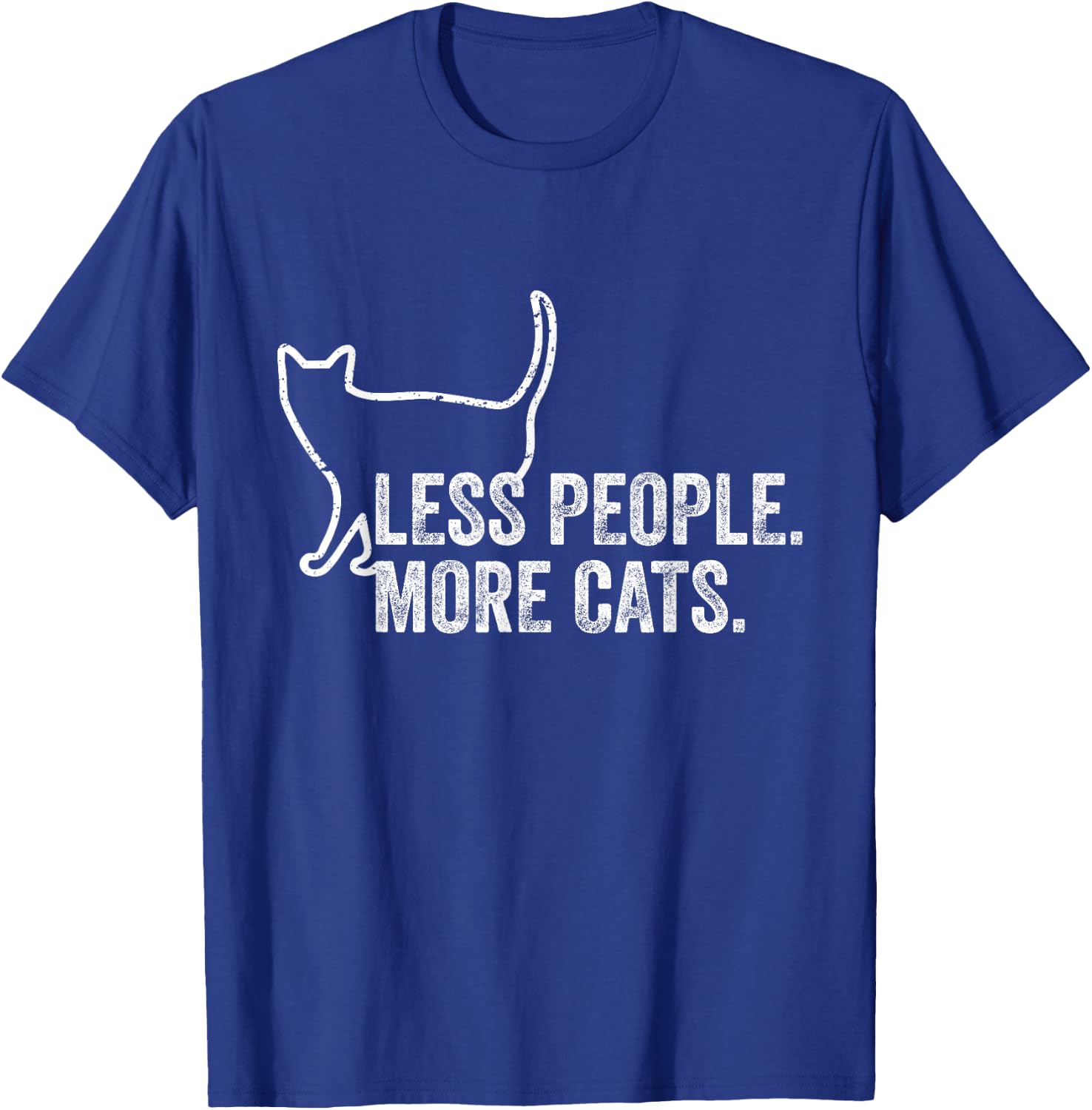 Girls Funny Cat Owner Less People More Cats T-Shirt - T-Shirt | Royal