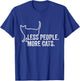 Girls Funny Cat Owner Less People More Cats T-Shirt - T-Shirt | Royal