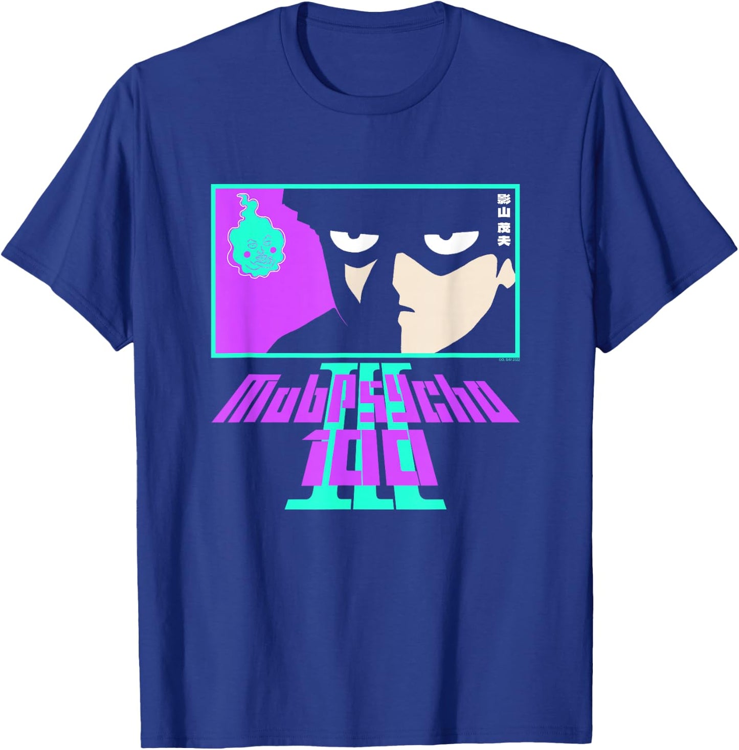 Mob Psycho 100 Neon Graphic & Logo T-Shirt - T-Shirt | Royal