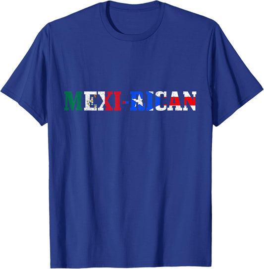 Mexican Puerto Rican Mexirican Puerto Rico Mexico Flag Pride T-Shirt - T-Shirt | Royal