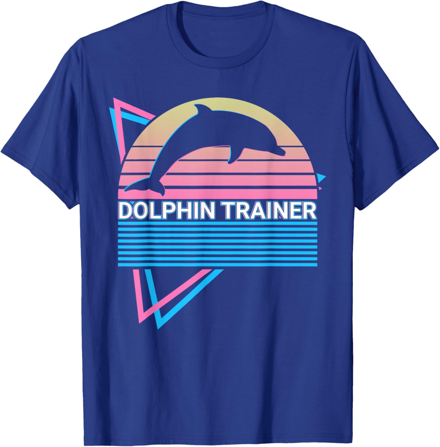 Dolphin Trainer Dolphin Trainer Retro T-Shirt - T-Shirt | Royal