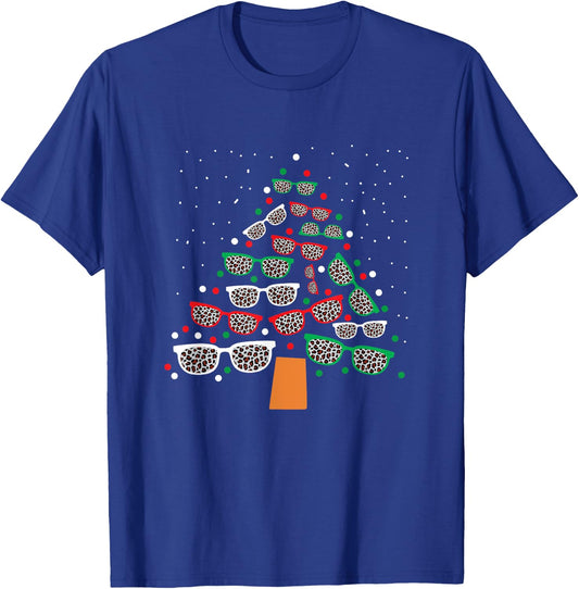 Eyeglasses Tree Eye Doctor Optician Christmas Optometrist T-Shirt - T-Shirt | Royal