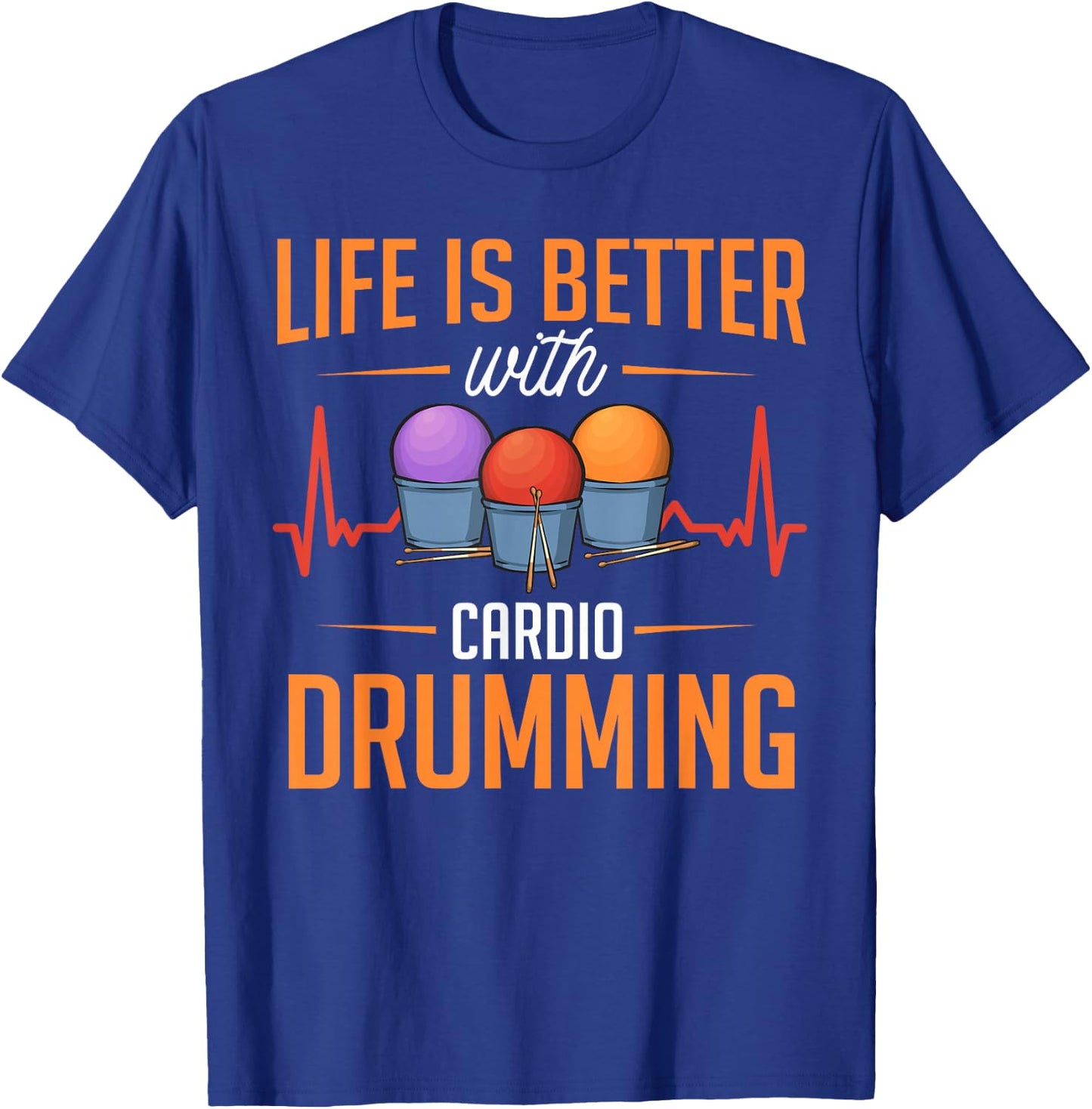 Cardio Drumming Gym Fitness Class Workout T-Shirt - T-Shirt | Royal