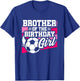 Soccer Birthday - Birthday Brother - Girls Soccer Birthday T-Shirt - T-Shirt | Royal